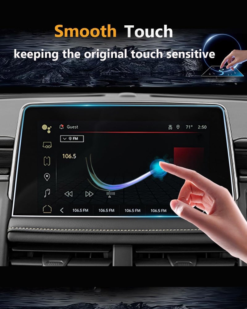 VIAROOM Screen Protector For GMC Yukon 2021-2024,Tempered Glass Protective Film For Yukon 2024 2023 Accessories- 10.2 inch - Image 3
